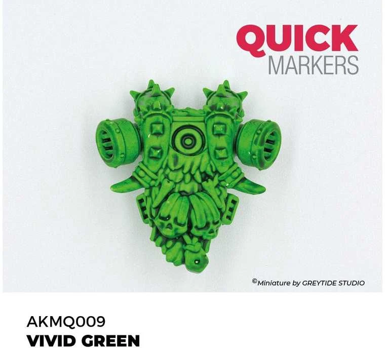 AK Interactive QUICK MARKER ryškiai žalias kontrastinis žymeklis miniatiūroms