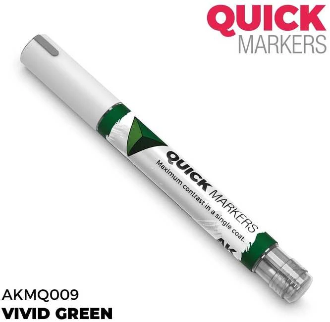 AK Interactive QUICK MARKER ryškiai žalias kontrastinis žymeklis miniatiūroms