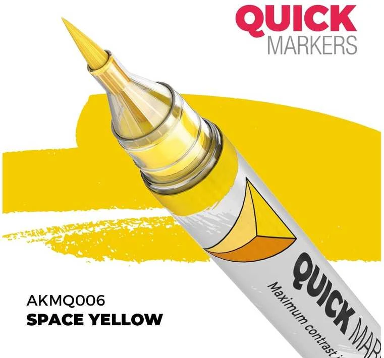 AK Interactive Quick Marker SPACE Geltonas žymeklis miniatiūroms
