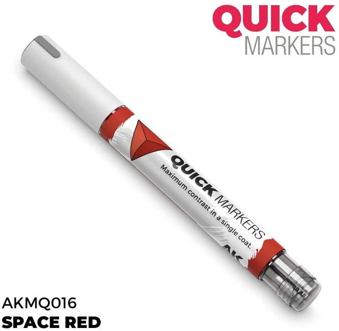 AK Interactive Quick Marker Space Raudona – kontrastinis miniatiūrų žymeklis 1 sluoksniu