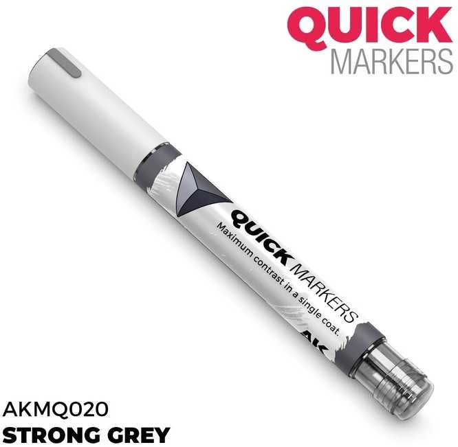 AK Interactive QUICK MARKER Strong Pilkas žymeklis miniatiūroms