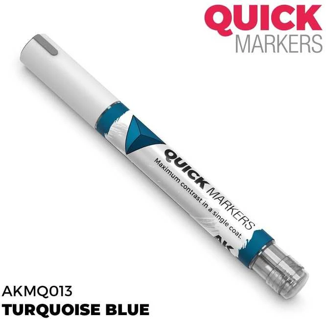 AK Interactive Quick Marker Turquoise Mėlyna žymeklis miniatiūrų dažymui