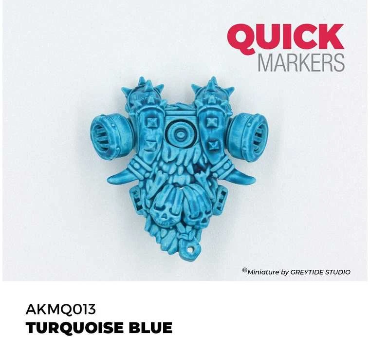 AK Interactive Quick Marker Turquoise Mėlyna žymeklis miniatiūrų dažymui