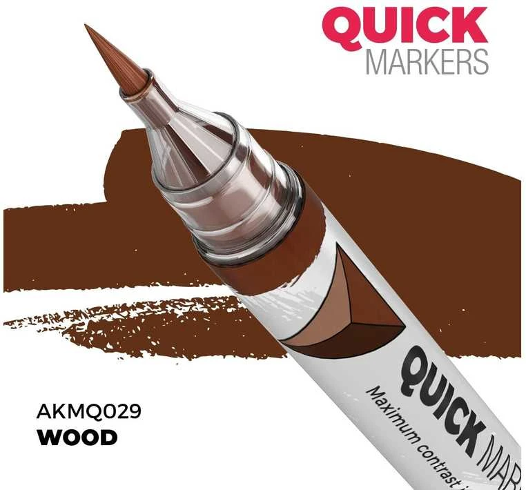 AK Interactive QUICK MARKER WOOD žymeklis miniatiūroms, AKMQ029
