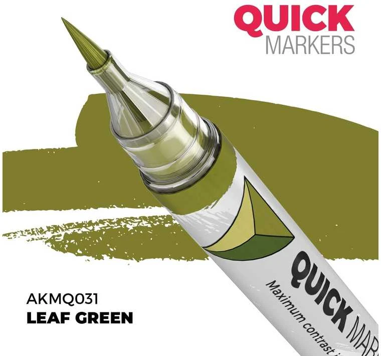 AK Interactive Quick Marker žymeklis Leaf Žalias miniatiūroms dažymui