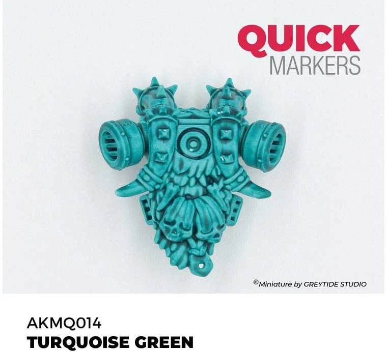 AK Interactive QUICK MARKER žymeklis Turquoise Žalias miniatiūroms