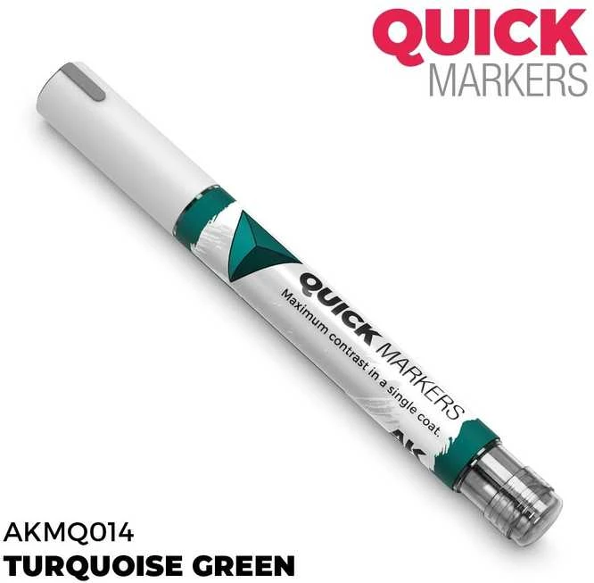 AK Interactive QUICK MARKER žymeklis Turquoise Žalias miniatiūroms
