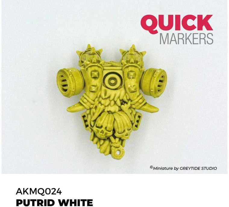 AK Interactive QUICK markeris Putrid Baltas miniatiūrų dažymui