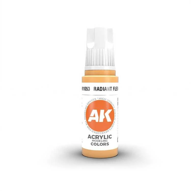 AK Interactive Radiant Flesh 3 kartos akriliniai dažai 17 ml
