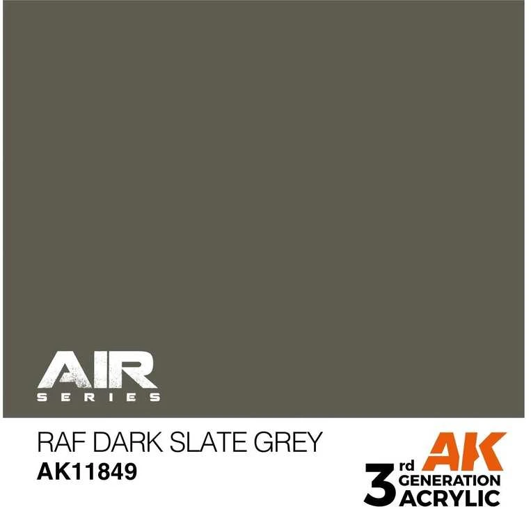 AK Interactive RAF Dark Slate Pilkas akriliniai dažai AIR, 17 ml