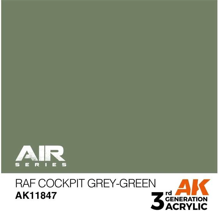 AK Interactive RAF kabinos pilkai žali akriliniai dažai 17 ml