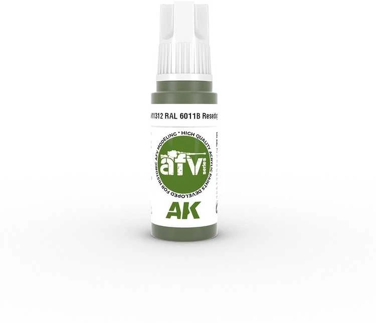 AK Interactive RAL 6011B Resedagrün akriliniai dažai AFV, 17 ml
