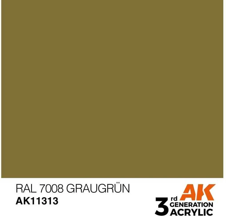 AK Interactive RAL 7008 Graugrün AFV (3-osios kartos) akriliniai dažai 17 ml