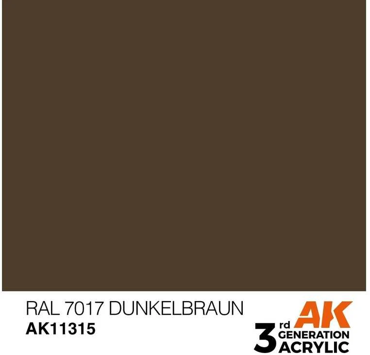 AK Interactive RAL 7017 Dunkelbraun akriliniai dažai AFV, 17 ml