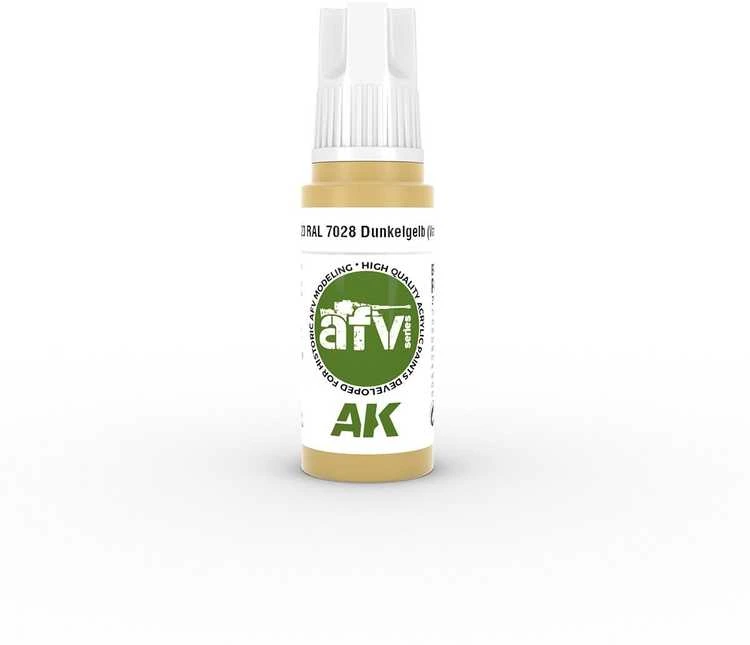 AK Interactive RAL 7028 Dunkelgelb AFV (3-osios kartos) akriliniai dažai 17ml