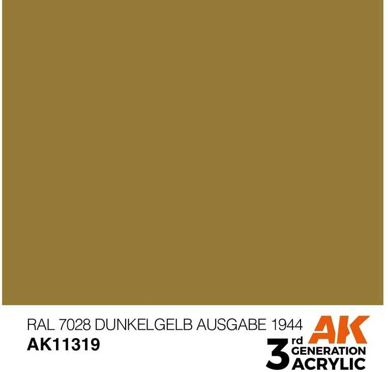 AK Interactive RAL 7028 Dunkelgelb akriliniai dažai AFV 17 ml