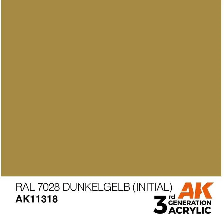 AK Interactive RAL 7028 Dunkelgelb akriliniai dažai AFV, 17 ml