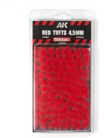 AK Interactive raudoni žolės kuokšteliai dioramoms ir wargame bazėms, AK8240