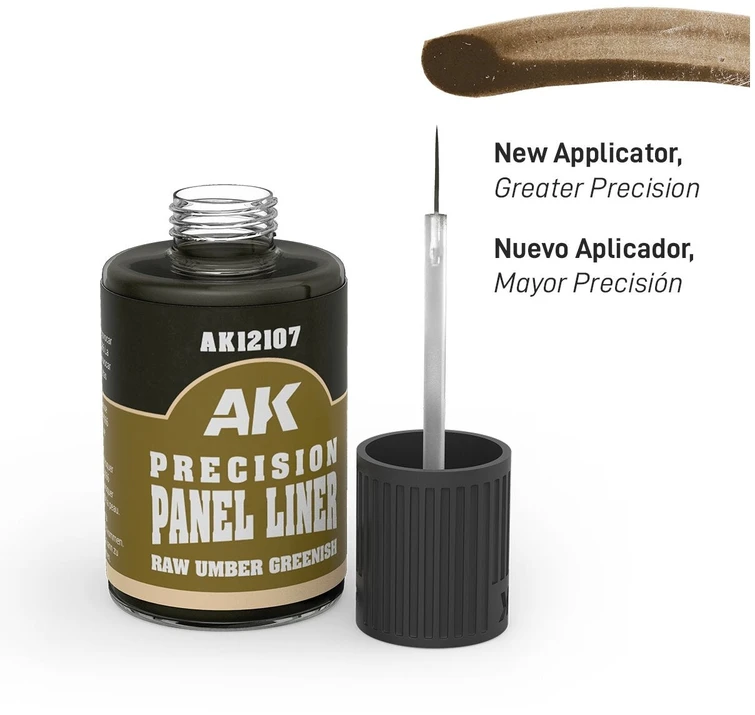 AK Interactive Raw Umber Greenish panelių linijų dažai, 30 ml AK12107