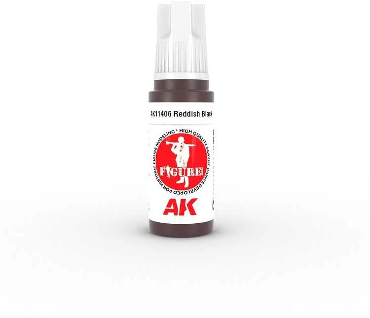 AK Interactive Reddish Juodas figūrų akriliniai dažai 17 ml