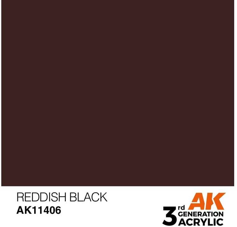 AK Interactive Reddish Juodas figūrų akriliniai dažai 17 ml