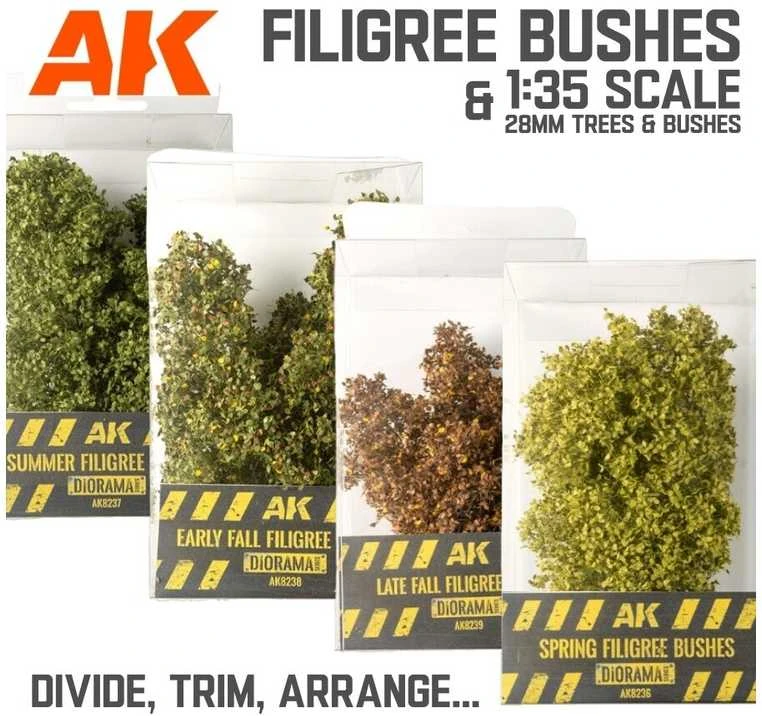 AK Interactive rudens krūmų sąžalynas dioramoms 1:35
