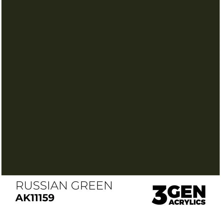 AK Interactive Russian Žalias 3rd Gen akriliniai dažai 17 ml
