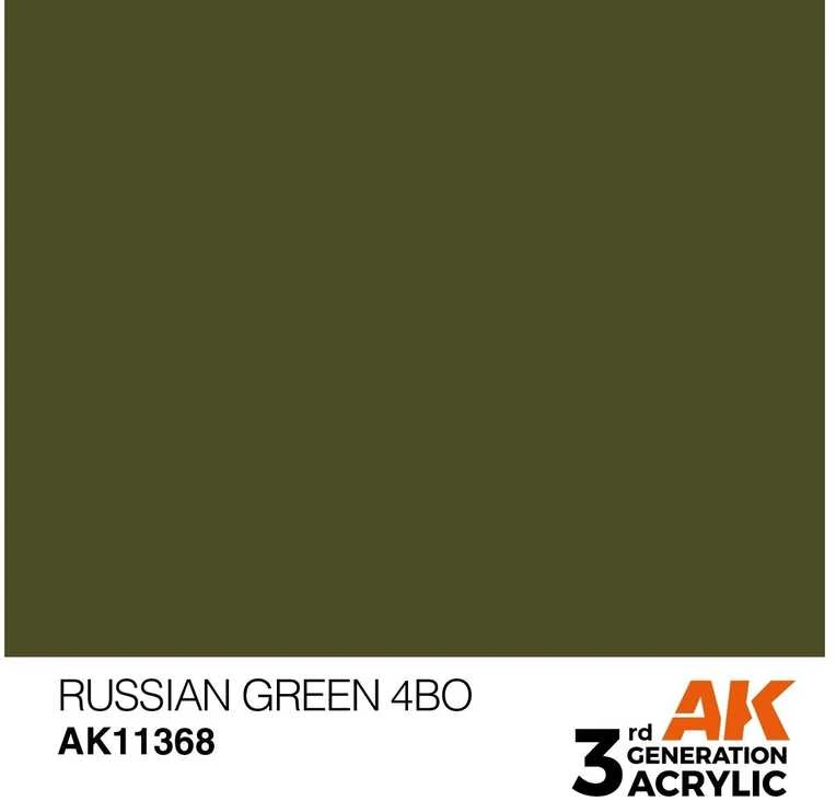 AK Interactive Russian Žalias 4BO akriliniai dažai karinei technikai 17ml