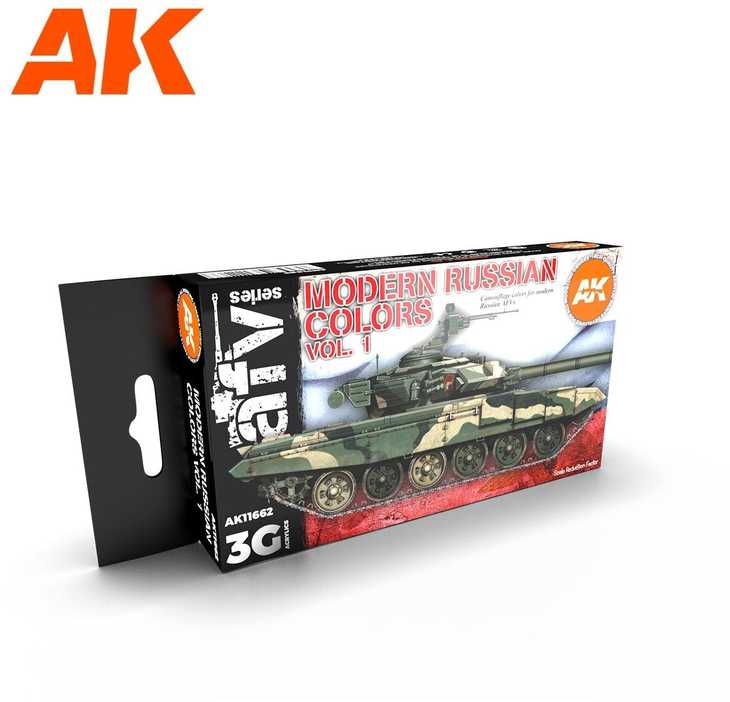 AK Interactive Rusų karinė kamufliažo dažų rinkinys Vol.1, 3 gen., AK11662