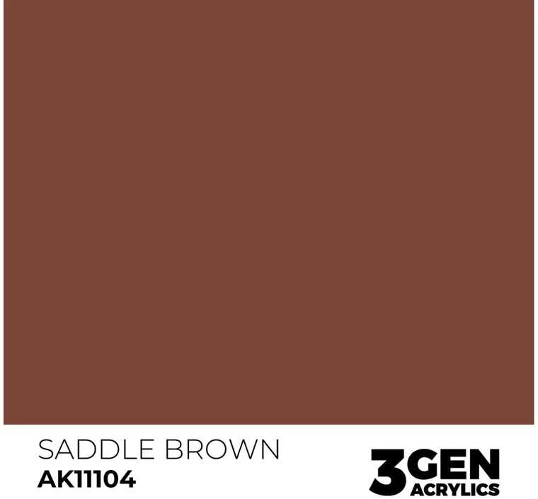 AK Interactive Saddle Brown 3rd Gen akriliniai dažai 17 ml AK11104