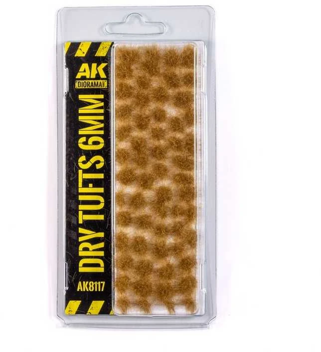 AK Interactive sausi žolės kuokšteliai 6mm dioramoms AK8117