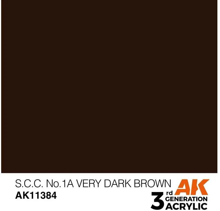 AK Interactive S.C.C. No.1A tamsiai rudi AFV 3rd Gen akriliniai dažai 17ml