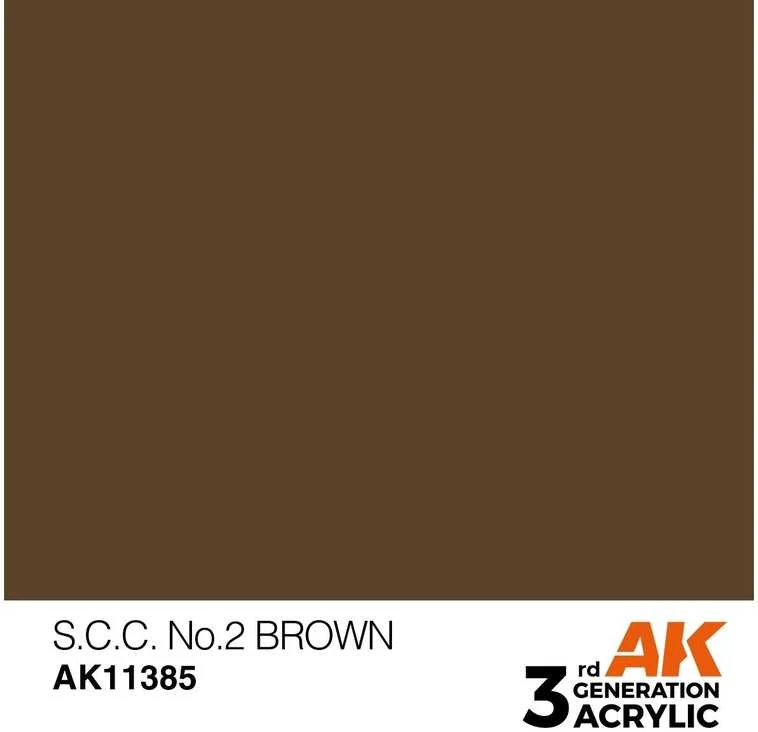 AK Interactive S.C.C. No.2 Brown AFV akriliniai dažai 17 ml