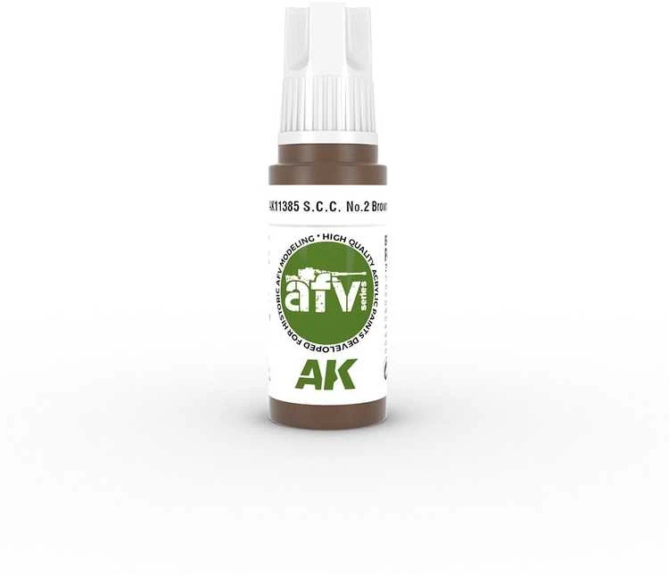 AK Interactive S.C.C. No.2 Brown AFV akriliniai dažai 17 ml