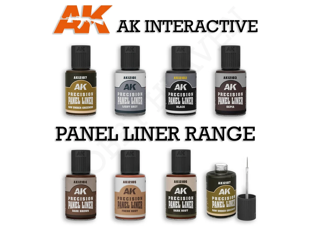 AK Interactive Sepia panelių linijų dažai, 30 ml AK12103