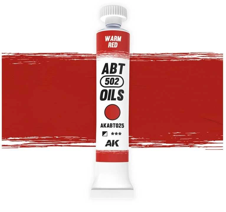 Ak Interactive Šiltai raudoni aliejiniai dažai modeliams ABT 502 OILS AKABT025