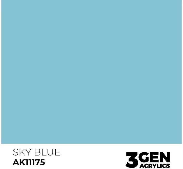 AK Interactive Sky Mėlyna 3 kartos akriliniai dažai 17 ml