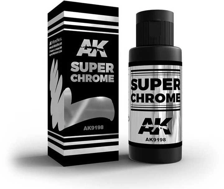 AK Interactive Super Chrome chromo efektą suteikiantys dažai 60 ml