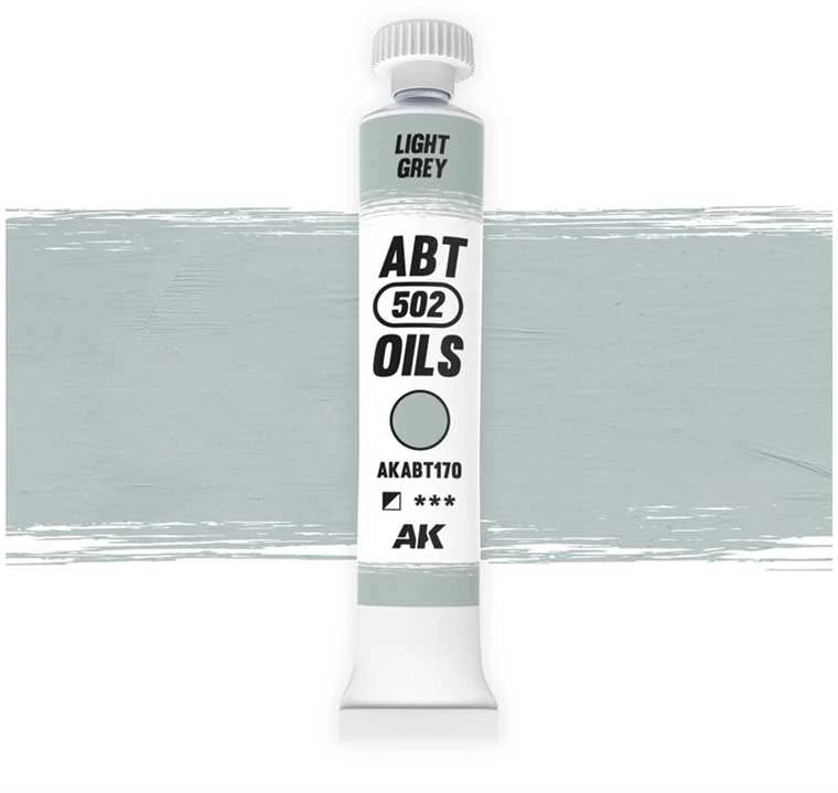 Ak Interactive Šviesiai pilki aliejiniai dažai modeliavimui ABT 502 OILS AKABT170