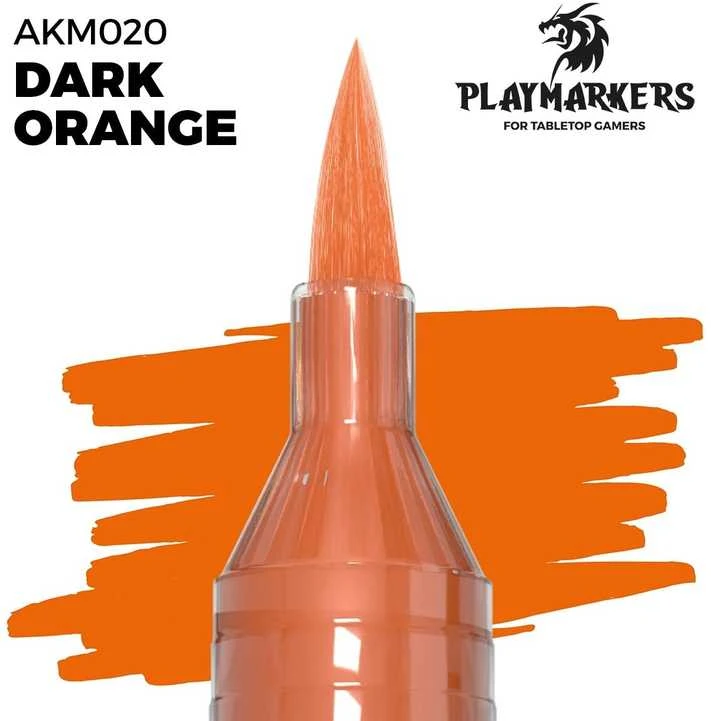 AK Interactive tamsiai oranžinis akrilinis dažų žymeklis PLAYMARKER