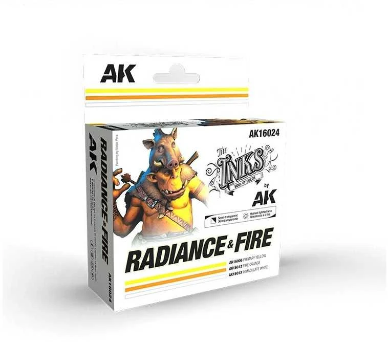 AK Interactive The Inks akrilinių dažų rinkinys Radiance & Fire, 3x30 ml