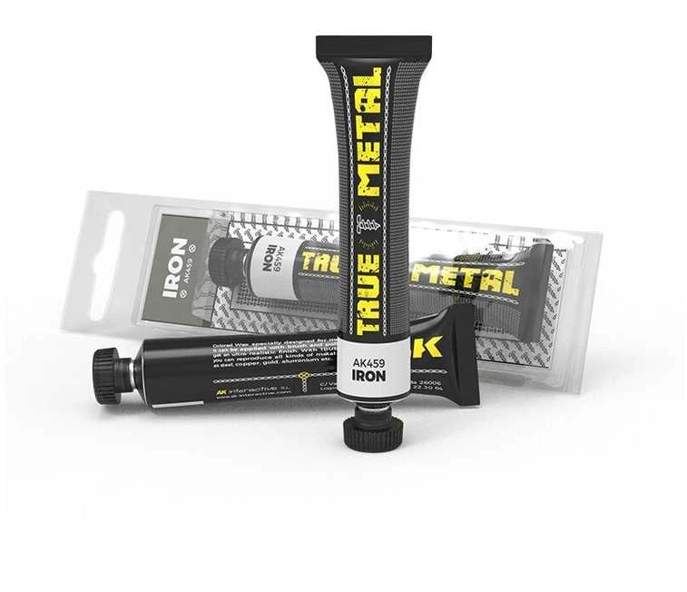 AK Interactive True Metal Iron vaško pagrindo metaliniai dažai AK459