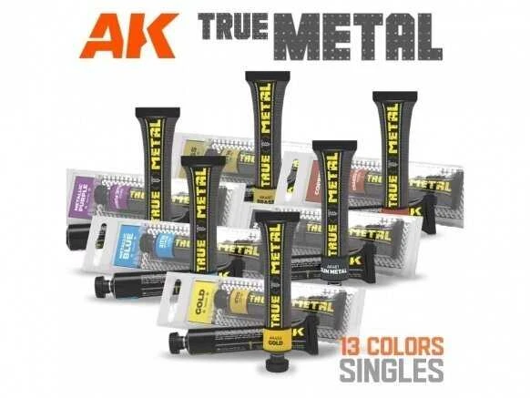 AK Interactive True Metal variniai vaško dažai modeliavimui AK454