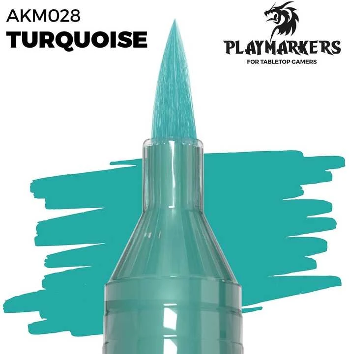 AK Interactive turkio akrilinis žymeklis su teptuko galiuku PLAYMARKER