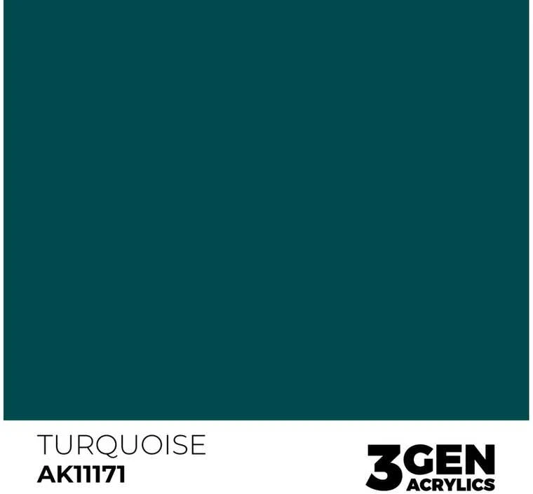AK Interactive Turquoise 3rd Gen akriliniai dažai, 17 ml (AK11171)