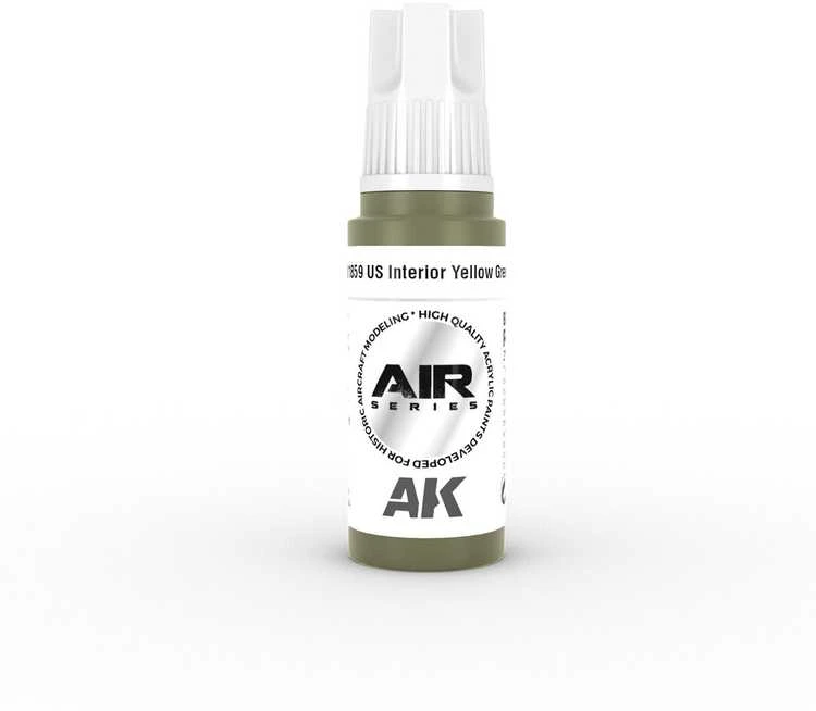 AK Interactive US Interior Geltona Žalias akriliniai dažai AIR 3G 17 ml