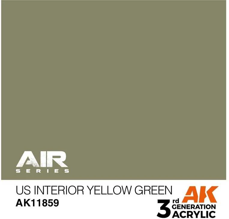 AK Interactive US Interior Geltona Žalias akriliniai dažai AIR 3G 17 ml