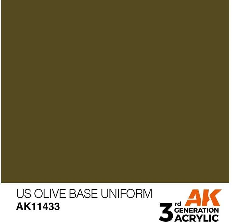 AK Interactive US Olive Uniform akriliniai dažai figūrėlėms 17ml
