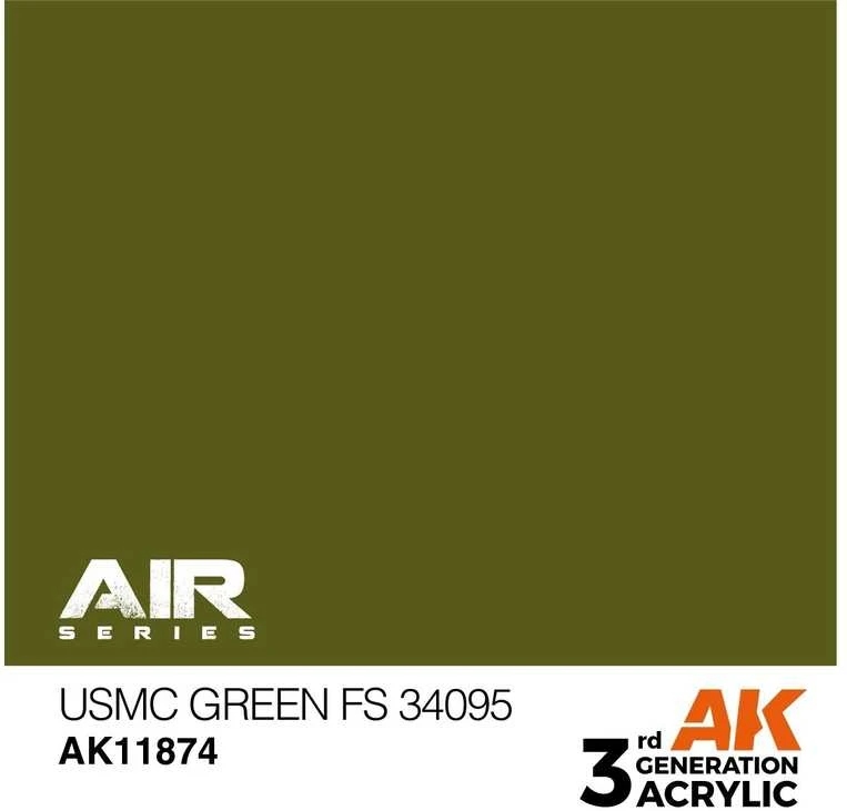 AK Interactive USMC Žalias FS34095 akriliniai dažai aerografui 17 ml