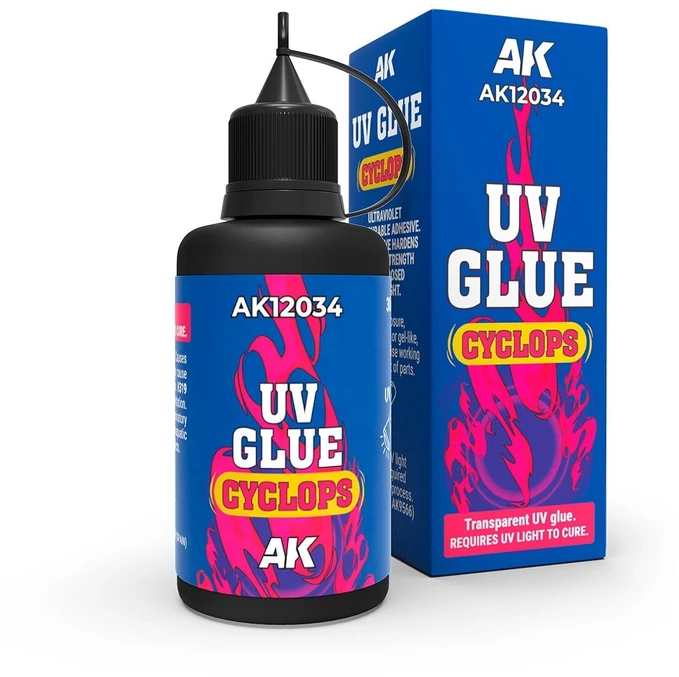 Ak Interactive UV kietėjantys klijai modeliavimui Cyclops 30 ml (reikia UV šviesos)
